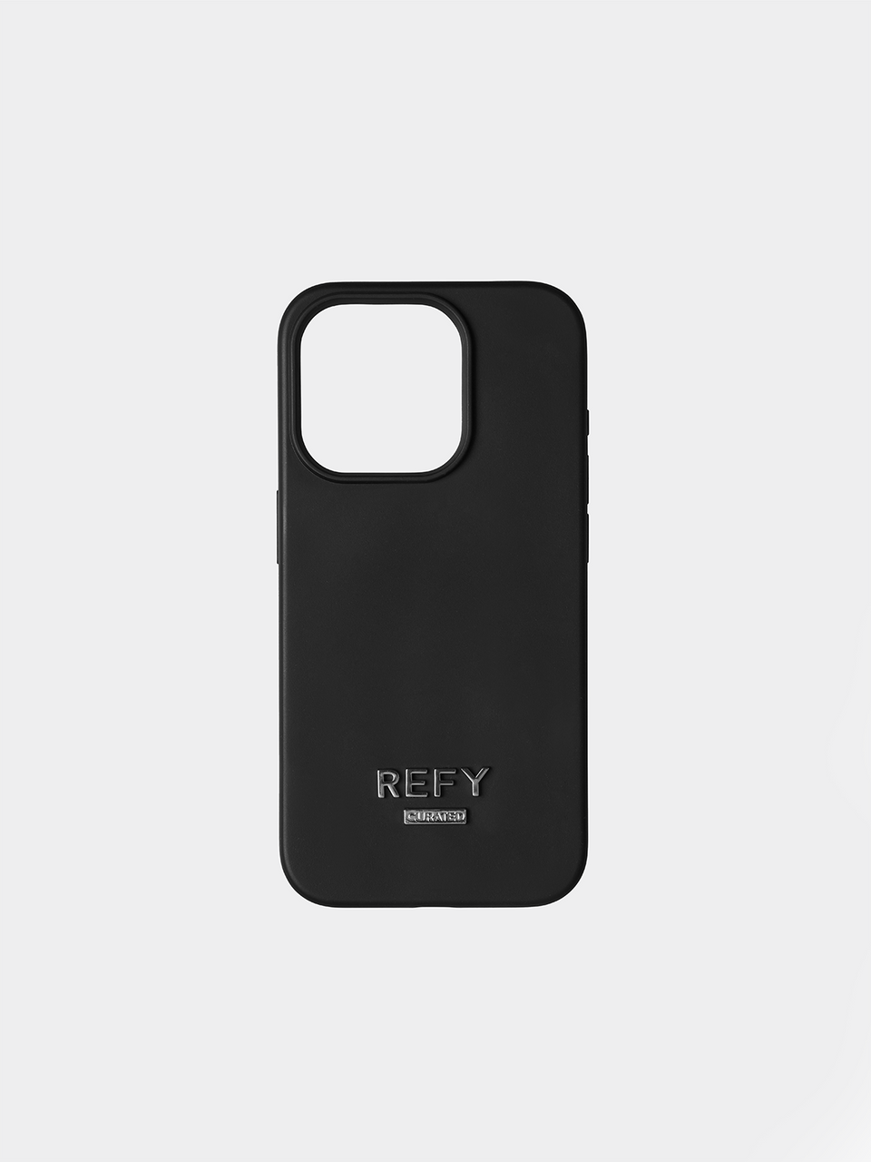 FRONT IMAGE OF REFY CURATED IPHONE CASE IN BLACK