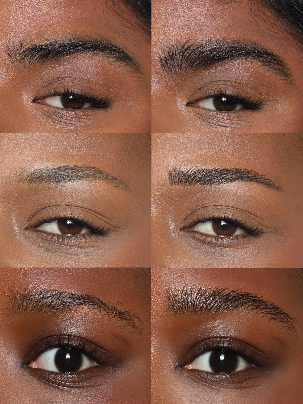 REFY Brow Tint in Black on Models Before and After