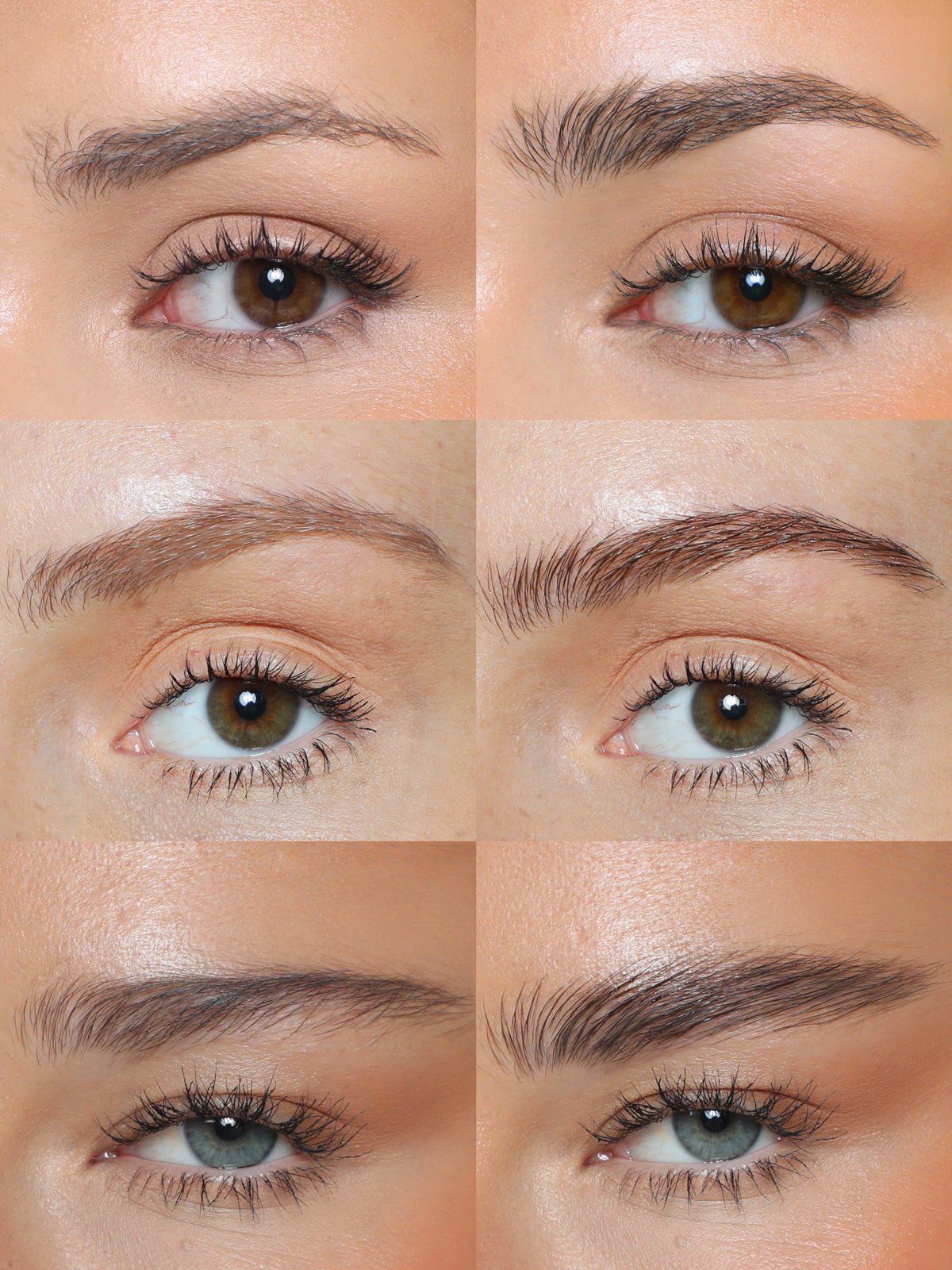 REFY Brow Tint in Medium Brown on Models Before and After