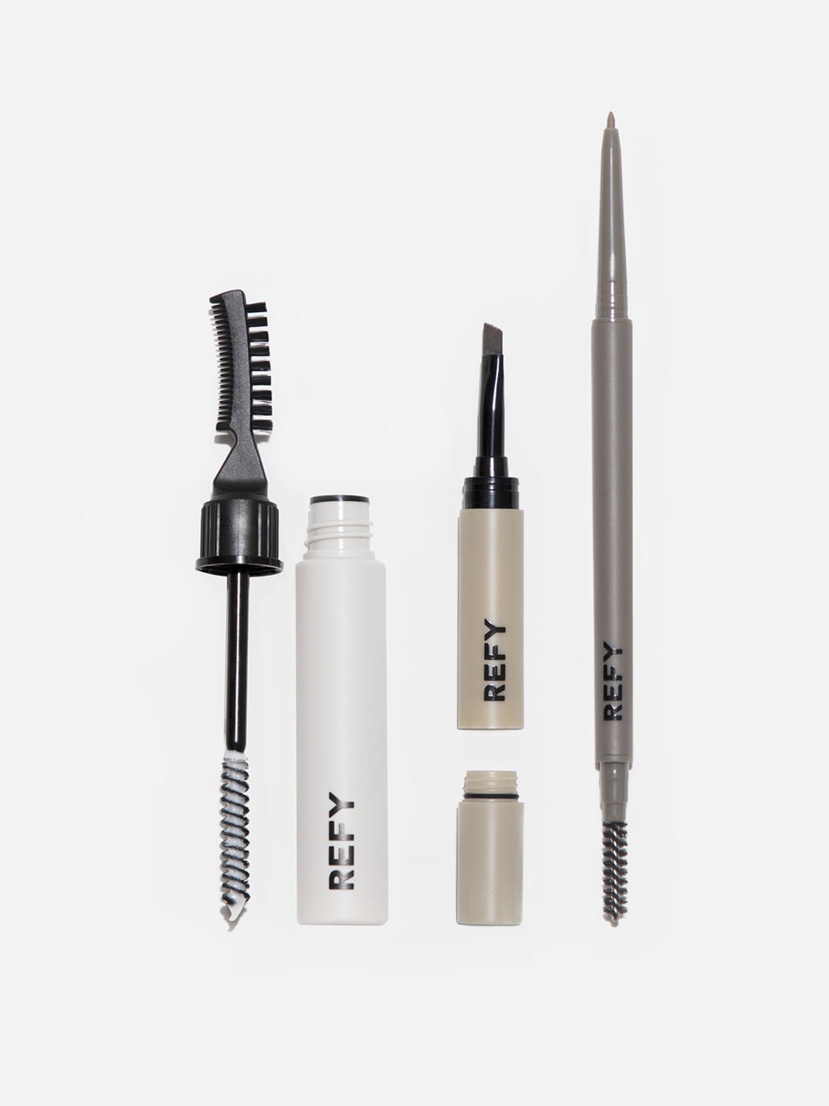 FRONT IMAGE OF REFY THREE STAGE BROW COLLECTION IN MEDIUM