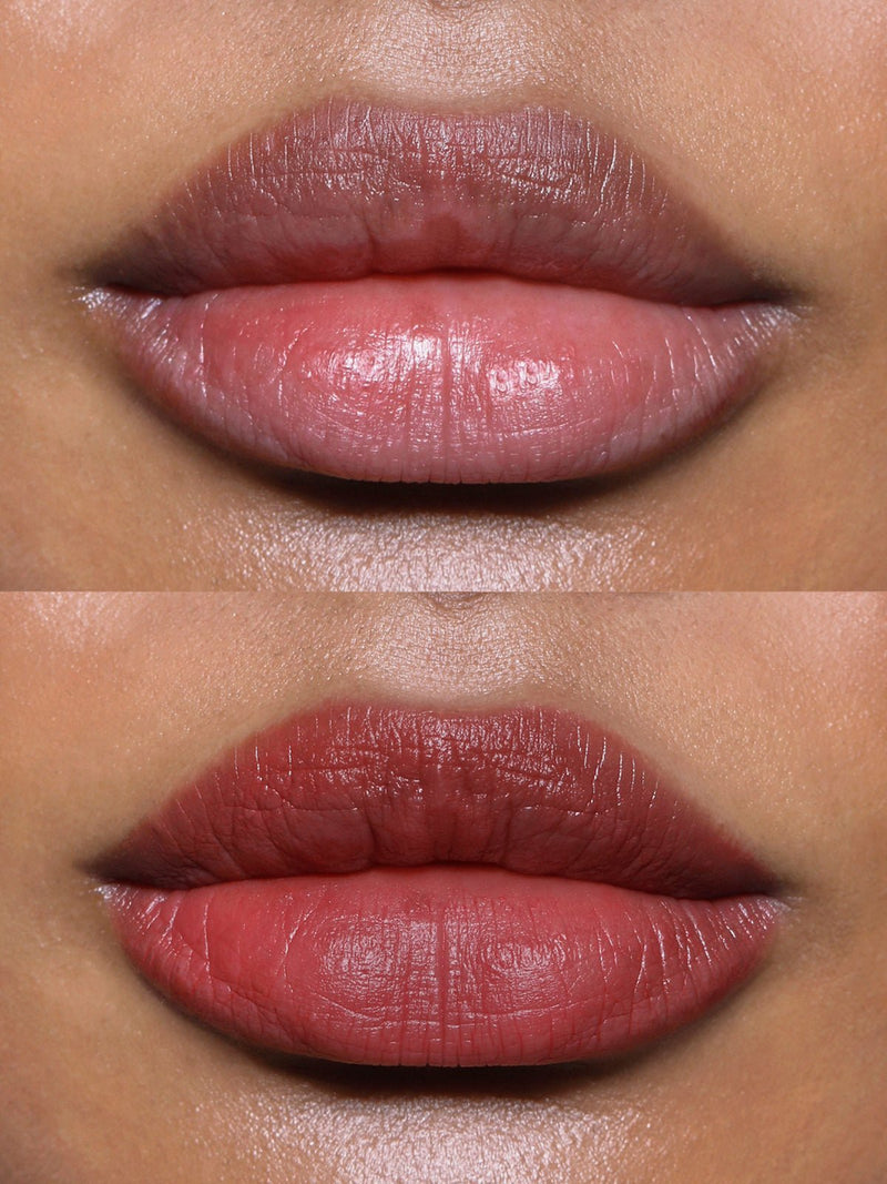 REFY LIP BLUSH IN SHADE WINE BEFORE & AFTER